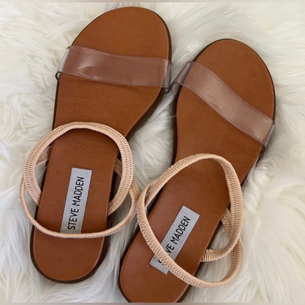 Steve Madden Clear Strappy Sandals